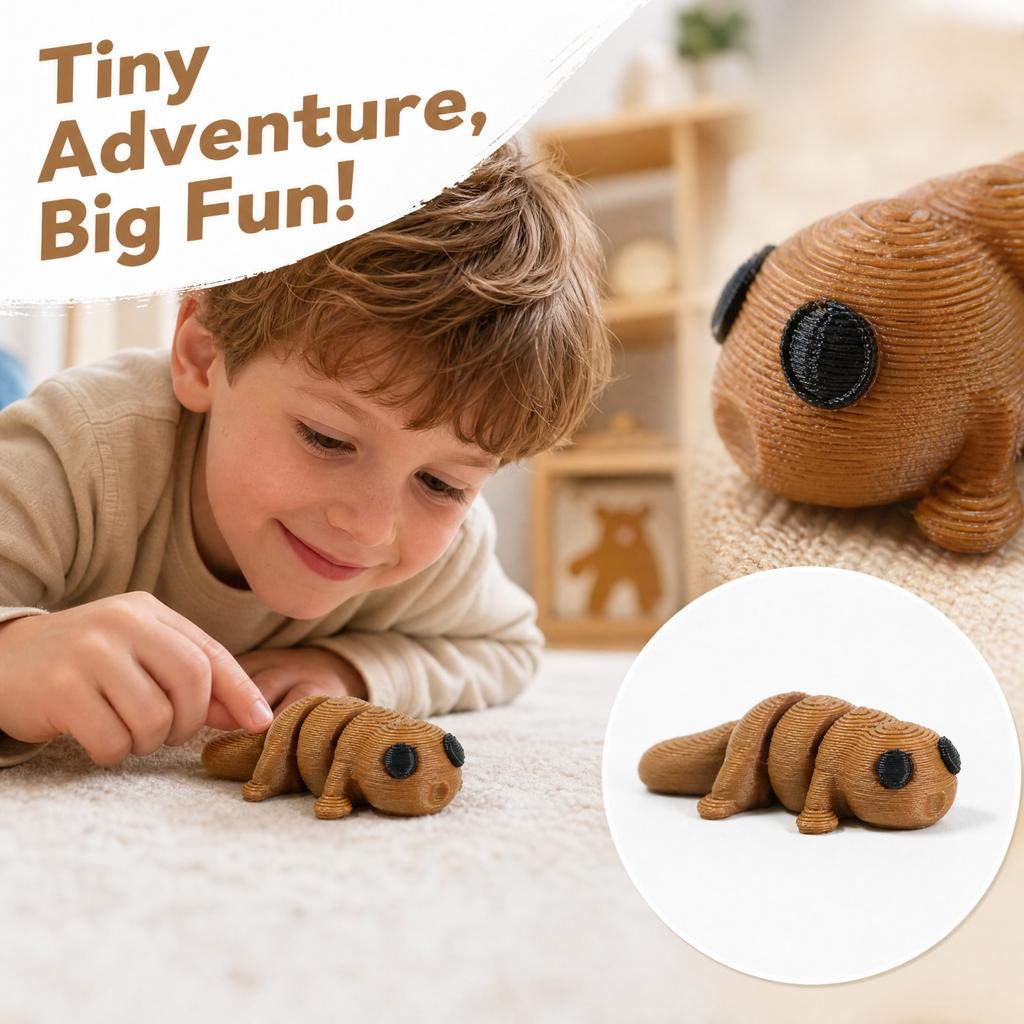 3D Printed Articulated Action Figure with Movable Joints - Creative Educational Toy for Kids