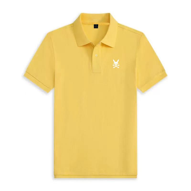 Sommer Herren Kaninchenschädel Design Kurzarm Poloshirt