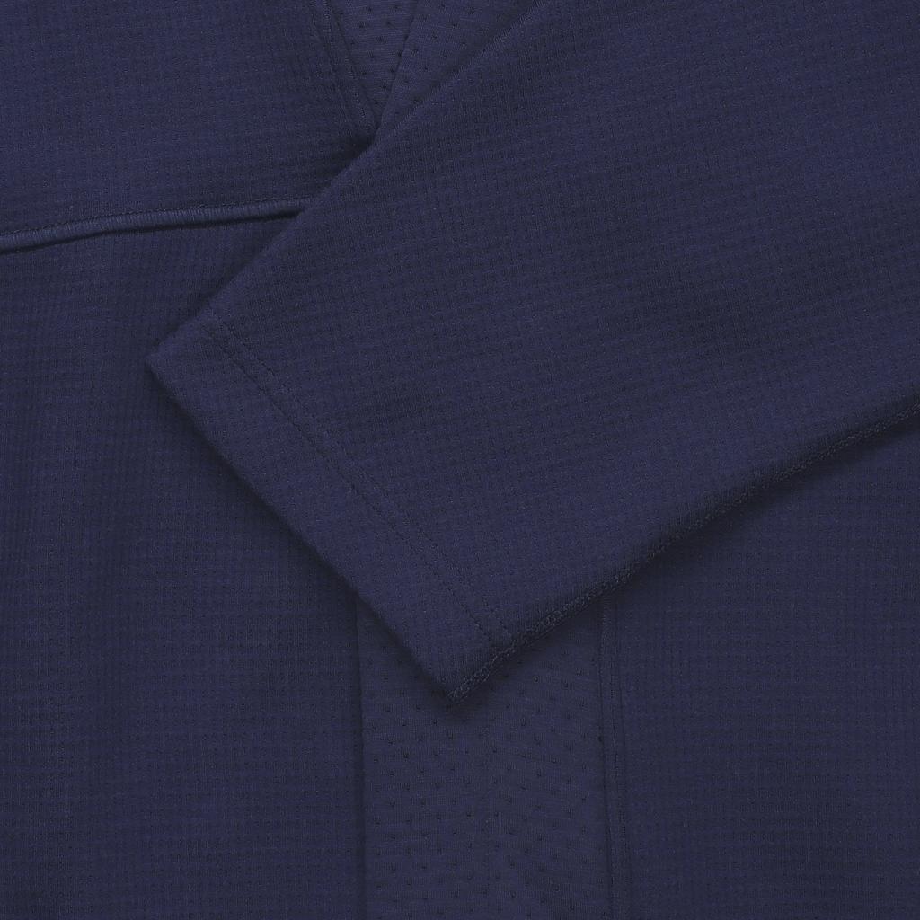 Nike Yoga Solid Loose Button Long Sleeve Jacket Men Jackets Dark-Navy Iron-Gray DQ6694-410
