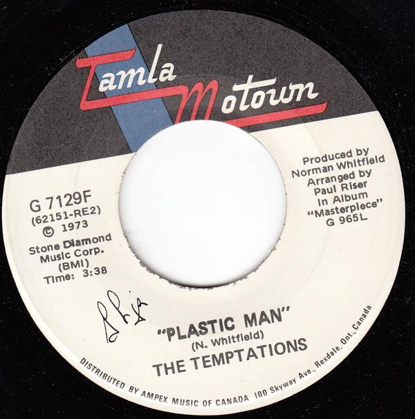 

7inch Record TEMPTATIONS - Plastic Man / Hurry Tomorrow G7129F TAMLA MOTOWN 1973 Canada Soul/Funk Used
