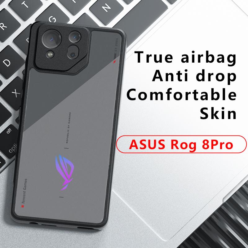 Wstrząsoodporne Akrylowe Przezroczyste Etui na Telefon dla ASUS Rog Phone 8 Pro 7 Phone 6 Pro 6D Twardy Bumper Ochrona Tylna Pokrywa