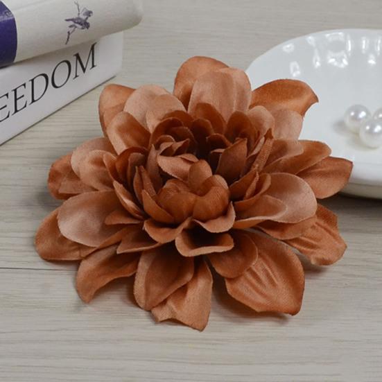 5Pcs Faux Silk Flowers Fresh-keeping Artistic Colorful Charming Artificial Dahlia Flower Heads