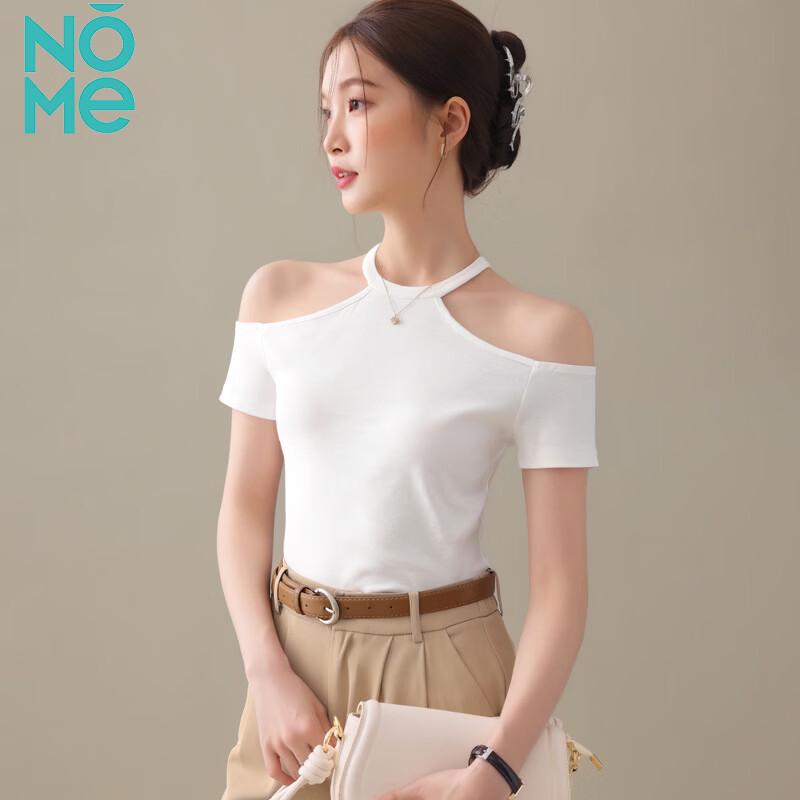 NOMe Halter Neck Off-Shoulder Short Sleeve T-shirt S