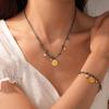 European & American Retro Star Sunflower Jewelry Set - Bracelet & Necklace