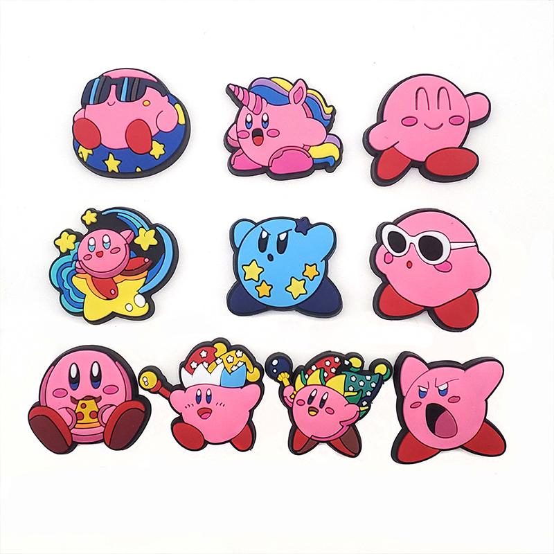 

10 шт., обувь из ПВХ серии Kirby, подвески, украшения для сабо из крокодила, аксессуары