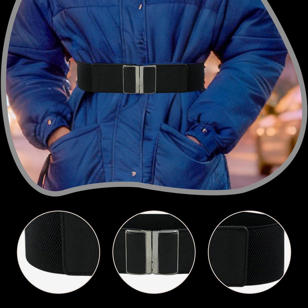 Women Wide Elastic Waist Belt Chunky for Jeans Weddings Dating Shirts Pants