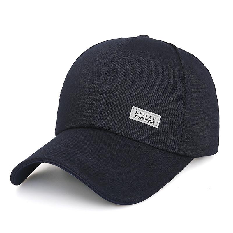 Canvas Baseball Cap Men'S Middle-Aged And Elderly Spring Sunscreen Casual Fishing Shade Duck Outdoor Tongue Hat