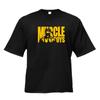 Muscleguys Męskie ubrania na siłownię Luźna czerwona koszulka z krótkim rękawem Letnia do ćwiczeń Kulturystyka Połowa rękawa Trend Moda Streetwear