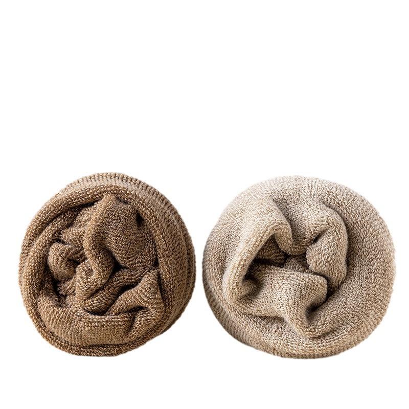 Female Autumn and Winter Thickened and Velvet Warm Wool Ring Sweat Absorption Tube Cotton Socks