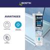 Mastic Salle De Bain - BOSTIK - Joint Parfait - Étanchéité Silicone - Anti Moisissures - Blanc - 280 Ml