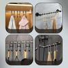 Multifunctional Shower Door Hook Fashion Plastic Door Mount Hanging Hook for Clothes Coat Towel Bathroom Shower Glass Door Accessory