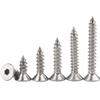 8.8 Grade Nickel-Plated Countersunk Hex Socket Self-Tapping Screws, Pointed Tail, M3/M4/M5