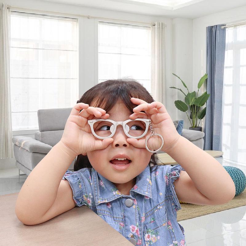 Customized Metal Eyeglass Frame Keychain with Bottle Opener - Perfect for Eye Care Day Activities or as a Small Gift