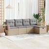 VidaXL Salon de jardin avec coussins 5 pcs beige résine tressée 3325465