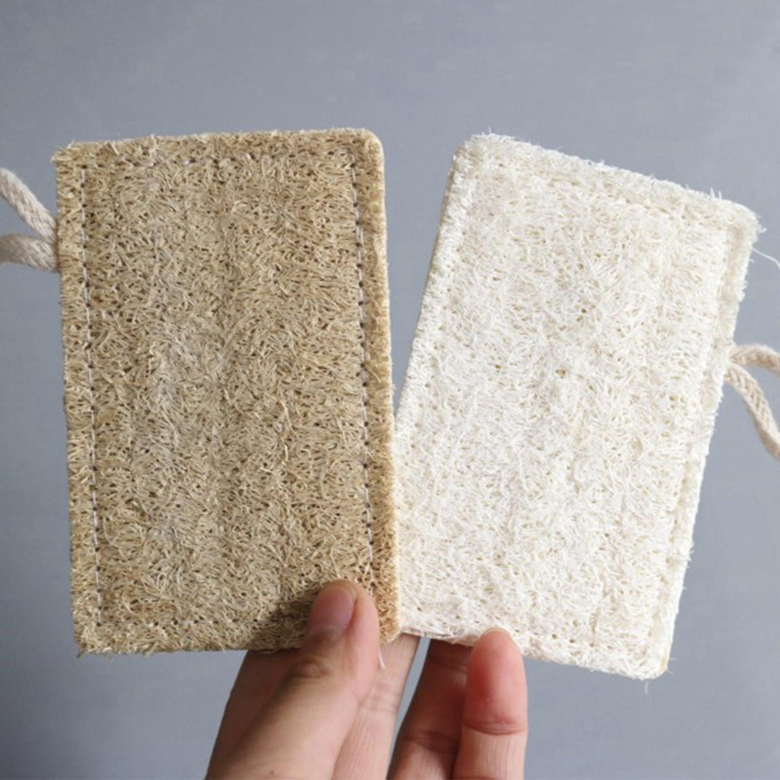 Губка из люфы Большая отшелушивающая губка для душа Премиум Натуральная экологически — фото 9