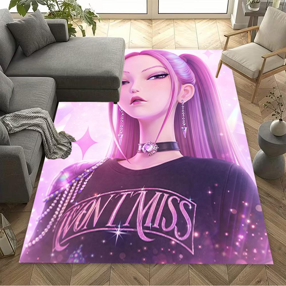 Fantasy Warrior Trio Area Rug Suitable for Living Rooms Bedrooms Game Room Dormitory Anti-slip Rug Anime Office Decor Best for Christmas