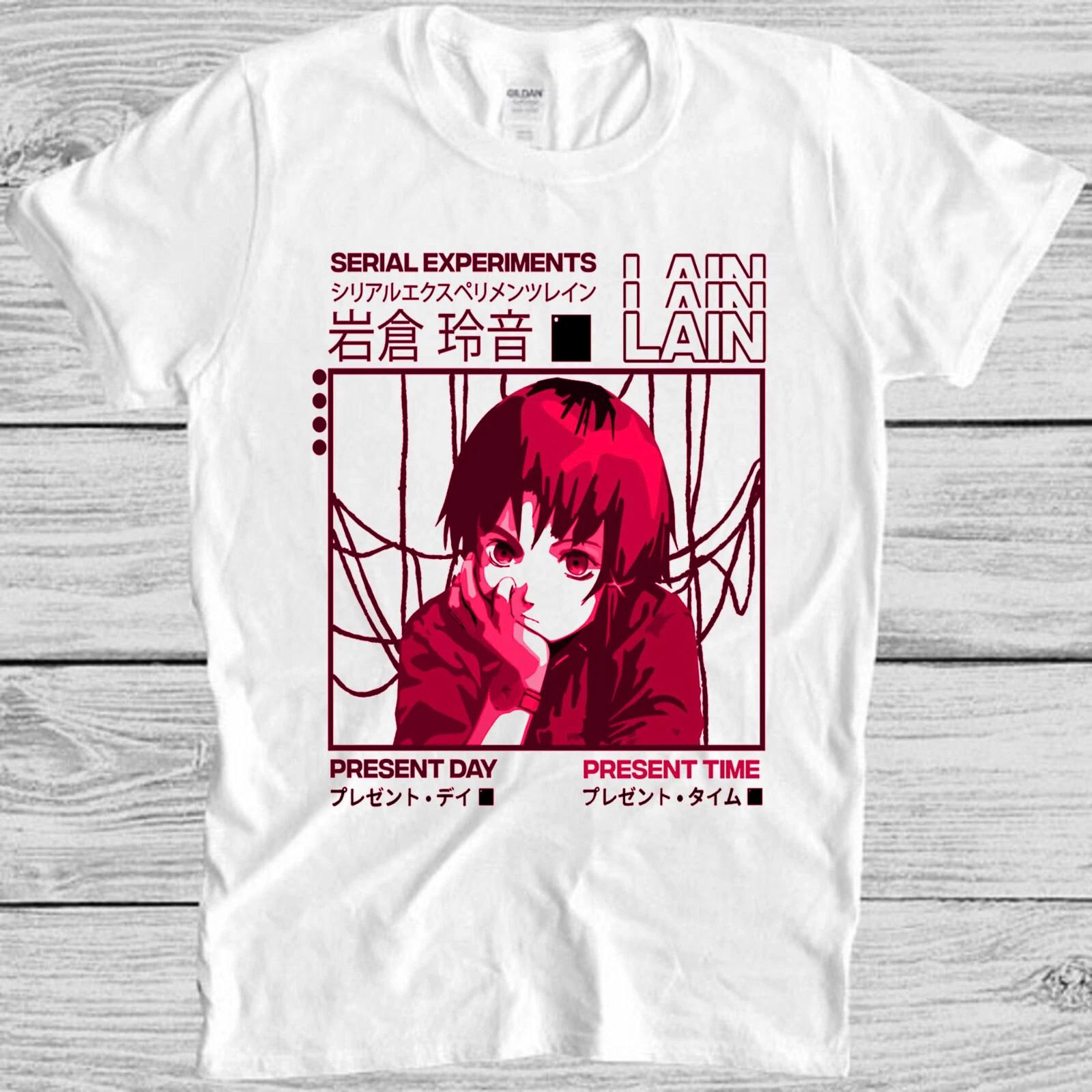 Serial Experiments Lain Japanese Gift Meme Gift Top Unisex Tee T Shirt M1090 XXXXL