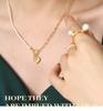 Elegant Heart Pendant Necklace with Natural Freshwater Pearl and Clavicle Chain