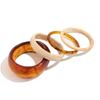 Ingemark 4 Styles Y2K Boho Thick Resin Acrylic Bangles for Women 2026 New Fashion Geometric Irregular Bracelet Aesthetic Jewelry