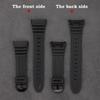 Casio W-96 Silicone Band Replacement Strap (Black/Black Buckle)