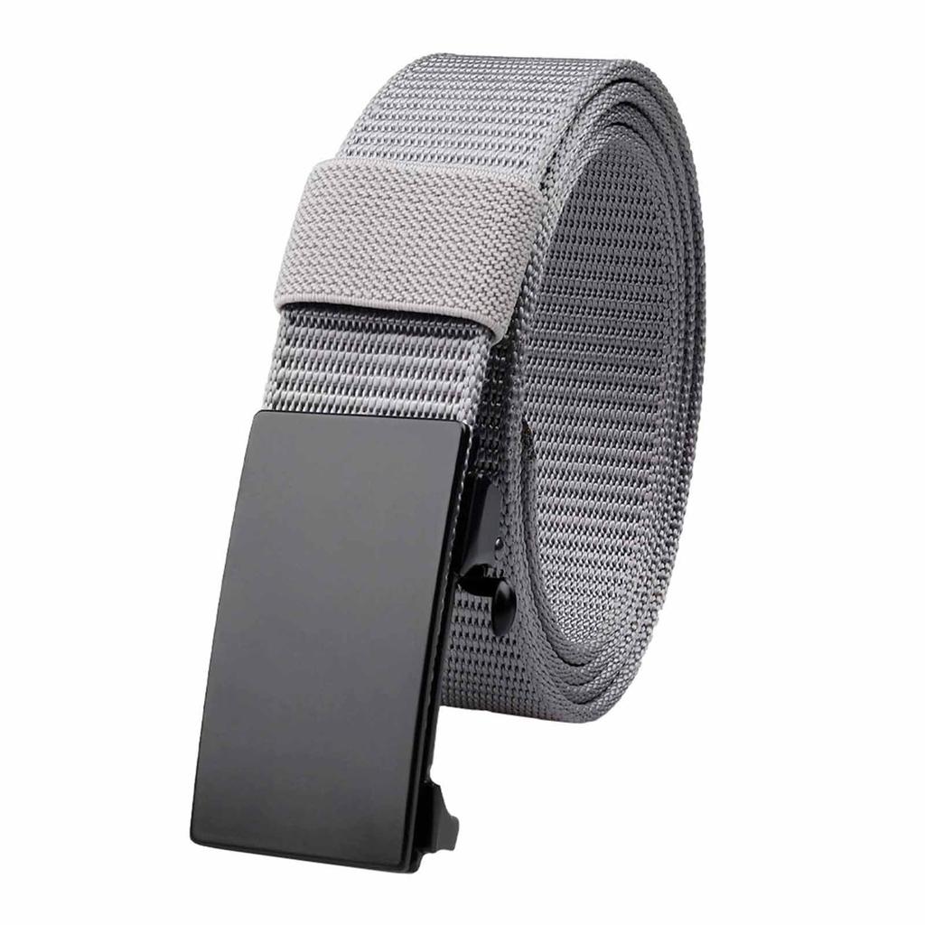 Alloy Automatic Buckle Nylon Belt – Thickened Men’s Toothless  Belt, Smooth Adjustable Waist Belt, Casual and Versatile Outdoor Belt