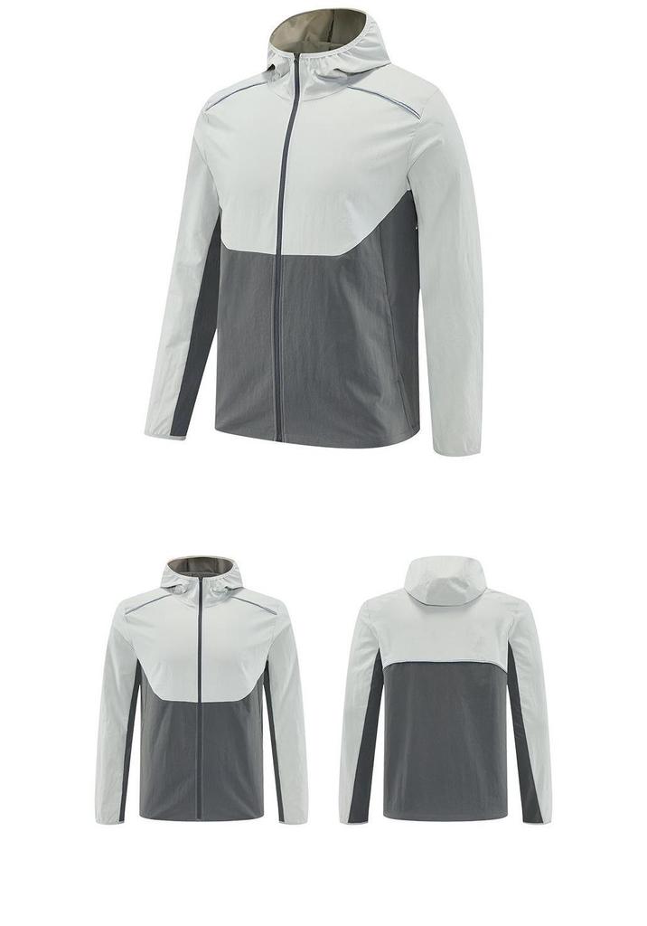 Men's Waterproof Antibacterial Sports Hoodie Jacket for Spring/Autumn - Perfect for Running, Cycling, and Mountaineering