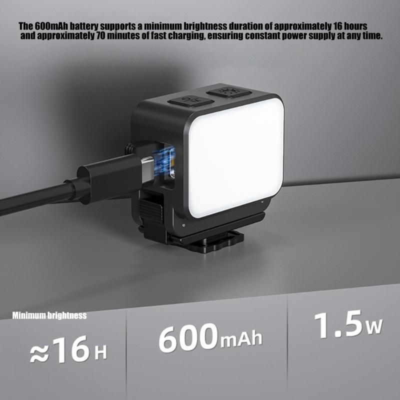 Magnetic Clip On LED Light Featuring Adjustable Brightness Levels Long Battery & Water Resistance for ACTION6