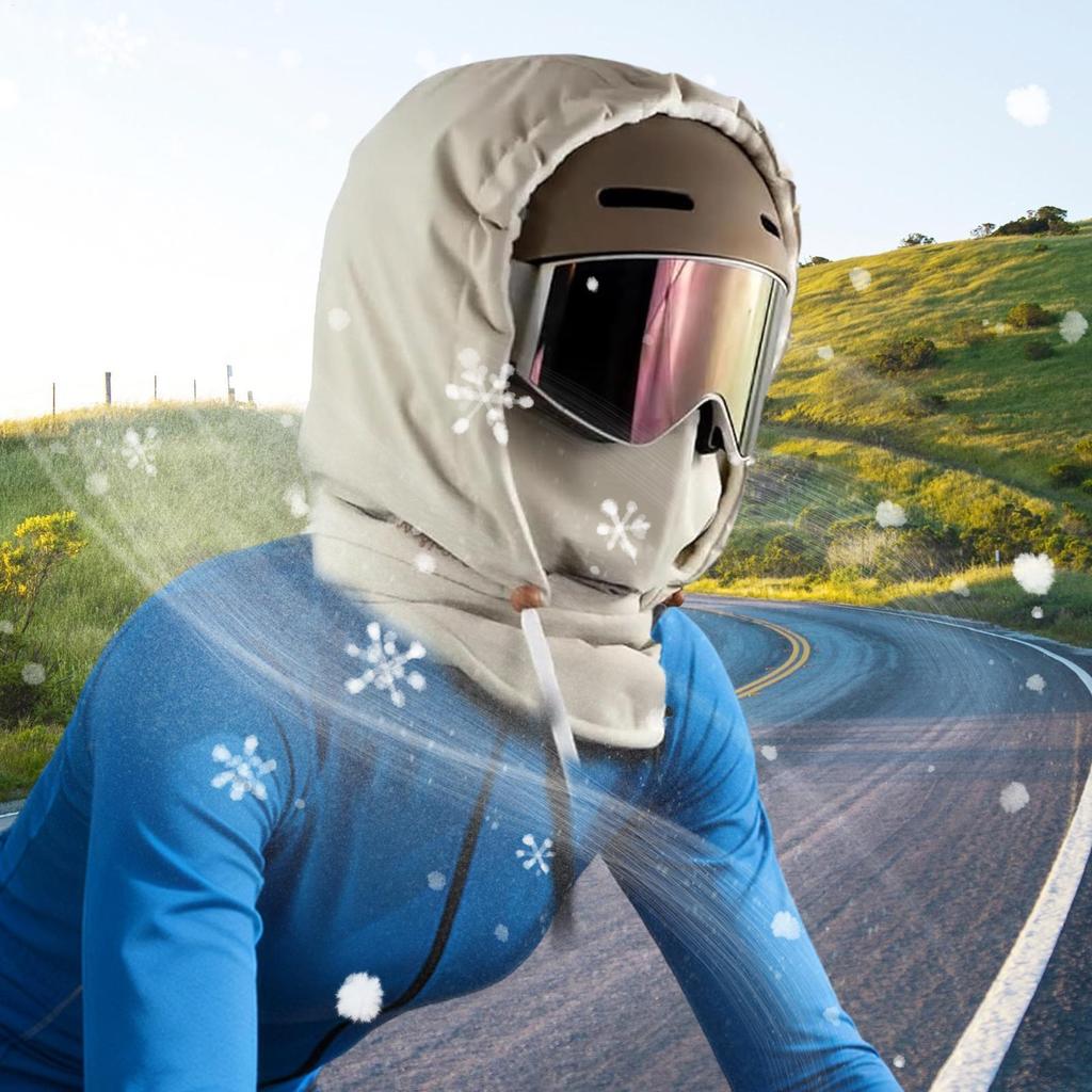 Waterproof Fleece Lined Hood Fleece Breathable Windproof Waterproof Warm Headwear Winter Hood Hat For Cycling Dust Outdoor Work