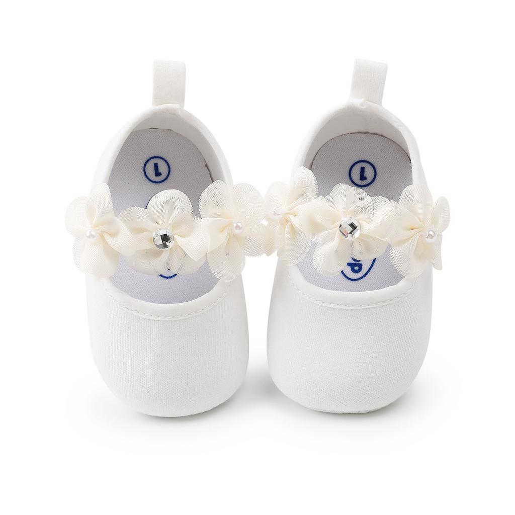 MYGGPP Kleine Blumen-Kleinkindschuhe mit weichen Sohlen, Babyschuhe, Schuhe mit weichen Sohlen, Prinzessinnenschuhe