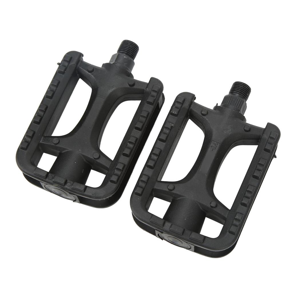 2Pcs Bike Foot Pedal with Reflective Stripe Non Slip Robust Plastic Mountain Road Bike Pedal Replacement