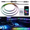 140/55.1inch Universal Car LED Ambient Lights RGB Atmosphere Lamp USB APP Remote Neon Light Strip Vehicle Decoration