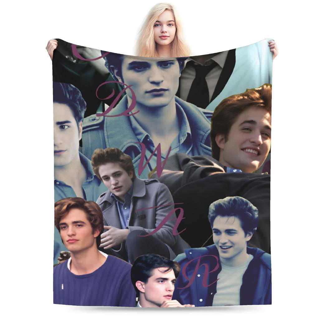 Decor Edward Plush Blanket Boy Girl The Twilight Saga Flannel Throw Blanket For Couch Bed Warm Design Quality Bedspread Gift