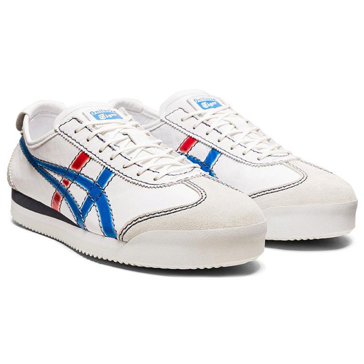 ONITSUKA TIGER Mexico 66 Sd Pf Minimalist Versatile Non-Slip Durable Low-Top Casual Shoes Unisex Sneaker White Blue Red 1183B543-101