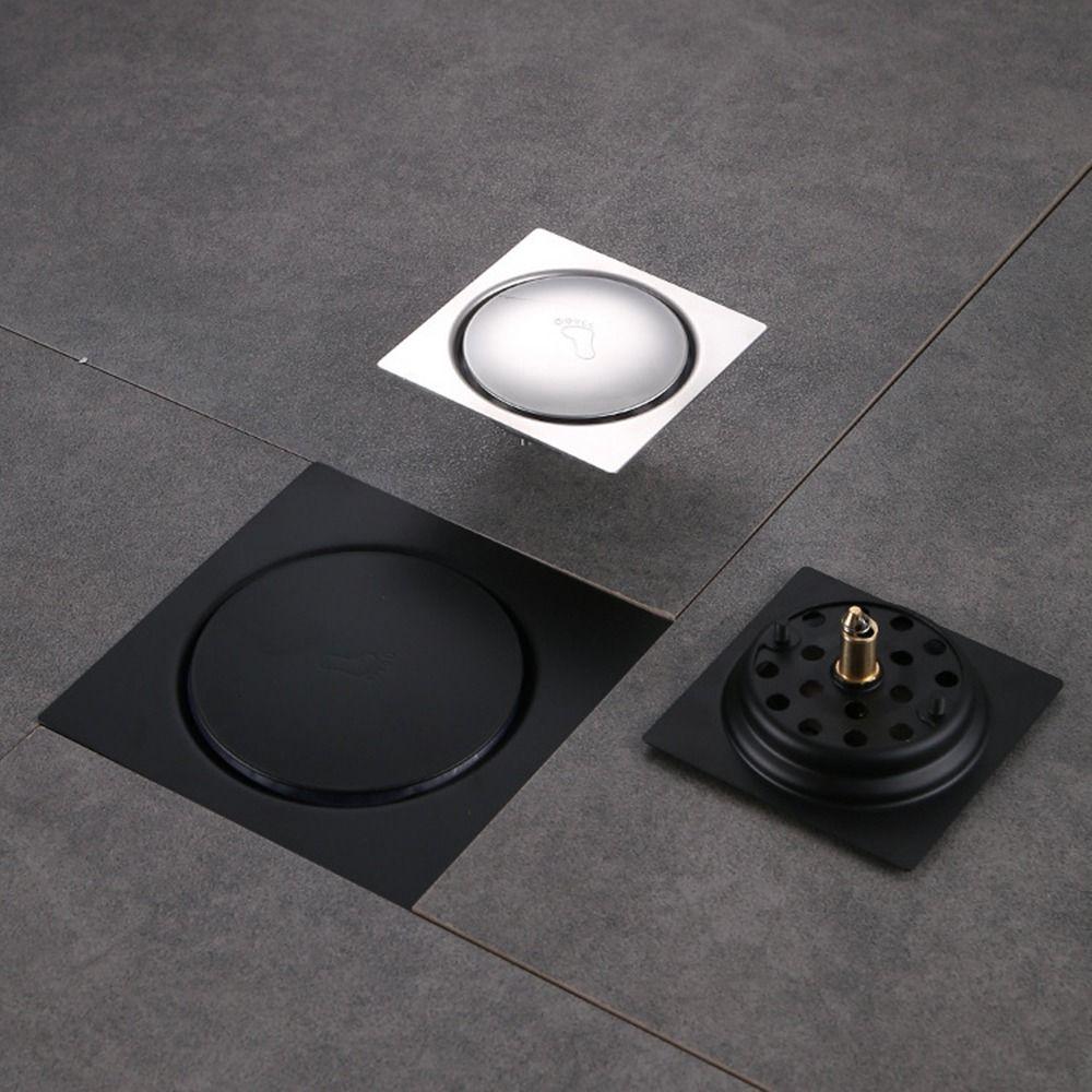 Rust-proof Square Shower Drain Removable Pop-up Drain Filter Bathroom Hair Strainer  Kitchen