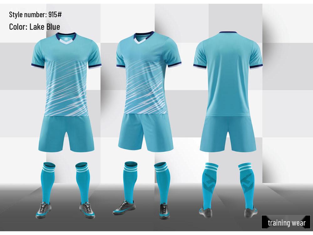 Customized Short Sleeve Football Jersey Set for Men, Women & Kids - Includes Number Printing for Team & Training