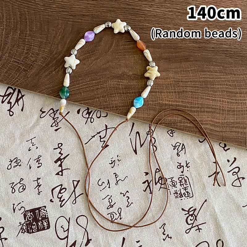 Simple Versatile Hand-Woven Tassel Wooden Beads Belt Ethnic Style Waist Chain Accessories Vacation Waist-Cinching Waist Rope