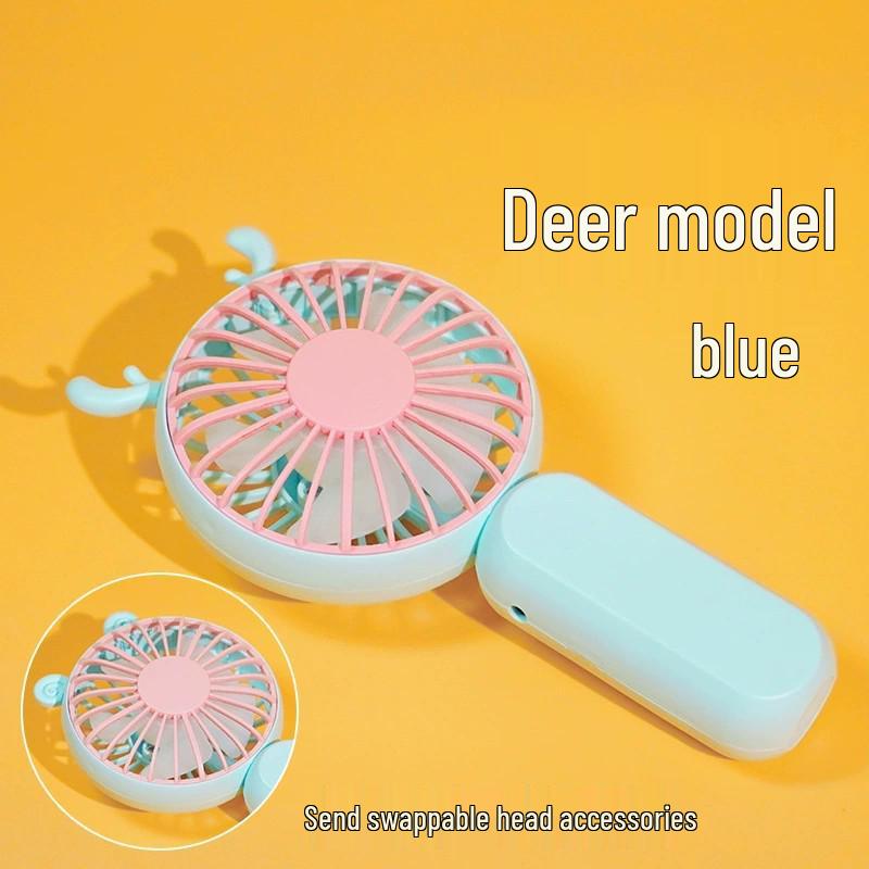 Portable Mini Cartoon Flower USB Desk Fan - Student Gift