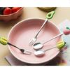 Fruit-shaped Stainless Steel Fruit Fork Spoon Creative Peach Durian Avocado  Dessert Spoon Silicone+ Stainless Steel Fruit Fork