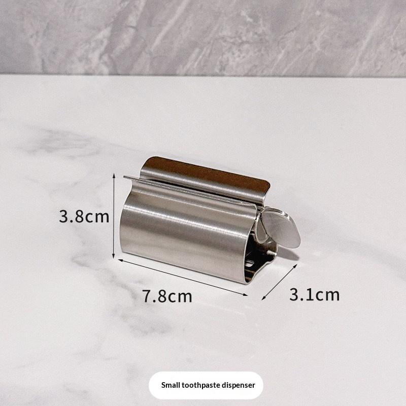 3Pcs Stainless Steel Toothbrush And Toothpaste Holder Tray Home Storage Organizer Bathroom Accessories Lazy Tube Squeezer