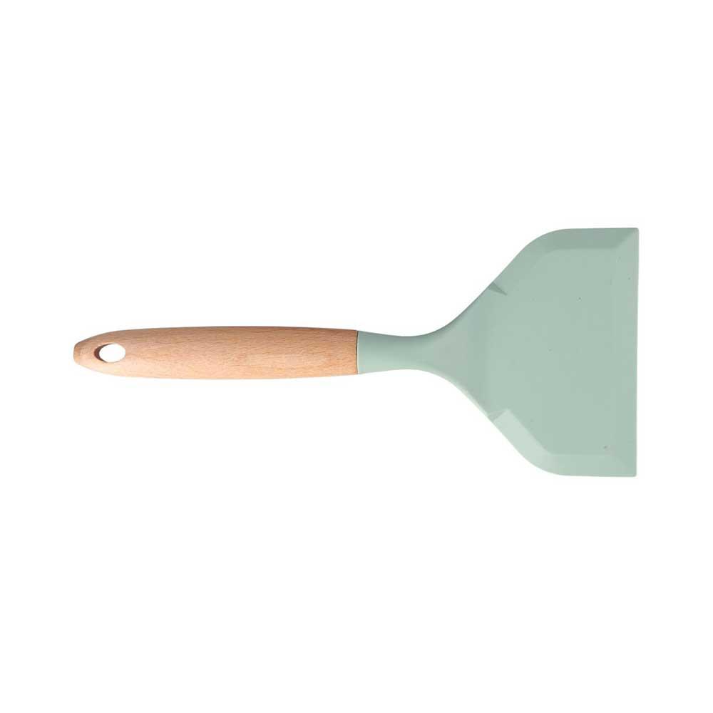 Wooden Handle Tamagoyaki  Spatula Silicone Pizza Shovel Cooking Utensils Scraper  Non Stick Pan