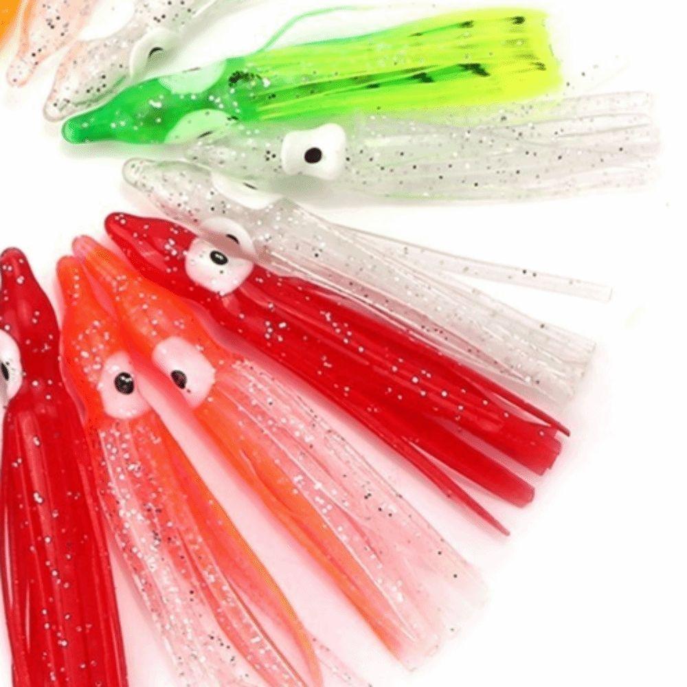 50PCS Mixed Color Octopus Fishing Lures Soft Saltwater Fishing Lures  Trolling Fishing