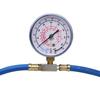 BACOENG AC Freon Refrigerant Recharge Charge Hose Kit, 1/4" Can Tap with Gauge - R134a Can to R-12/R-22 Port, Not Applicable to Automobile
