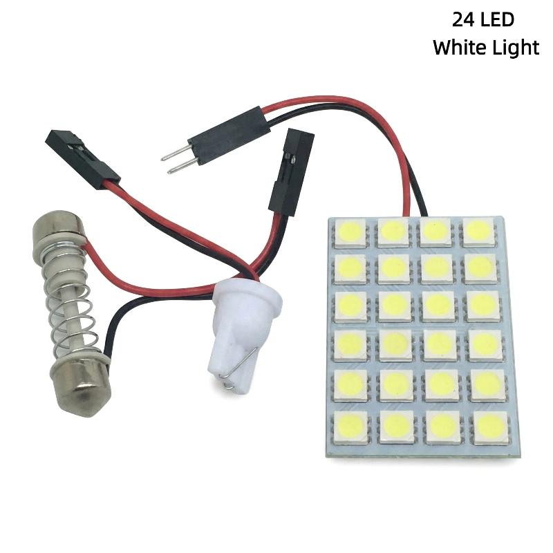 T10 5050 LED Car Panel Dome Light Bulb White Interior Reading Lamp Universal Energy Saving Cabin Lighting