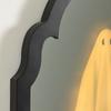 Halloween Ghost Mirror Spooky Hologram Ghost Skeleton Mirror with LED Light for Halloween Home Bedroom Decor