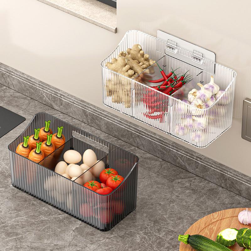 Kitchen Ginger Garlic Onion Storage Rack Storage Box Hanging Basket Ginger Garlic Wall Hanging Basket Storage Box