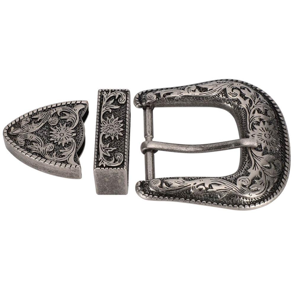 Antique Silver Alloy Waist Buckle Vintage Style Handmade Belt Buckle Western Wear