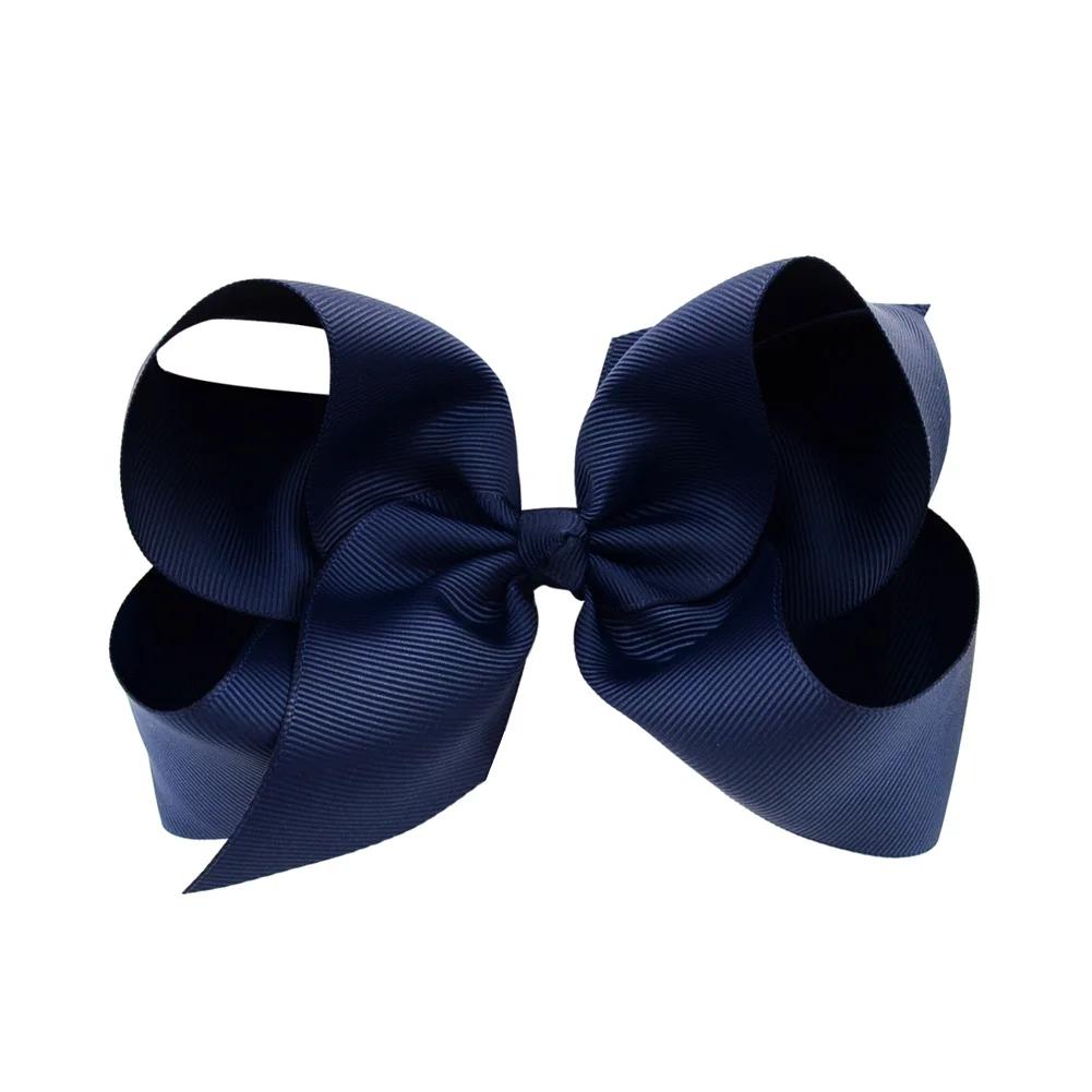 BABY BOWS 1Pcs 6inch Solid Colors Grosgrain Ribbon Hair Clips for Girls Large Hairpins Boutique Barrettes Kids Hair Accessories