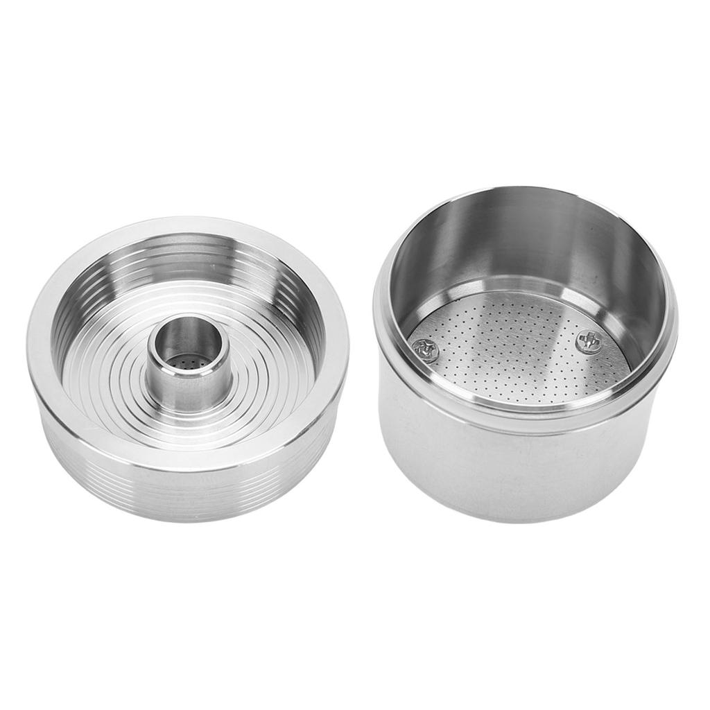 Stainless Steel Reusable Coffee Pod Kit Fit for Coffee Machine Refillable Coffee Capsule Filter with Spoon Brush