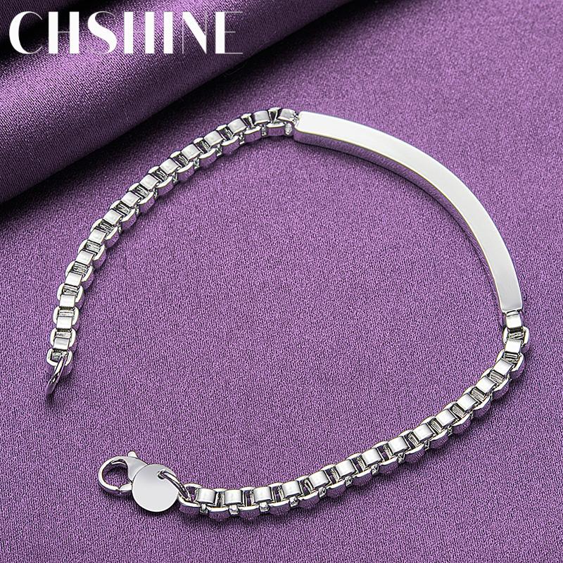 CHSHINE 925 Sterling Silver 4mm Chain Bracelet Fashion Charm High Quality Wedding Party For Women Men Jewelry