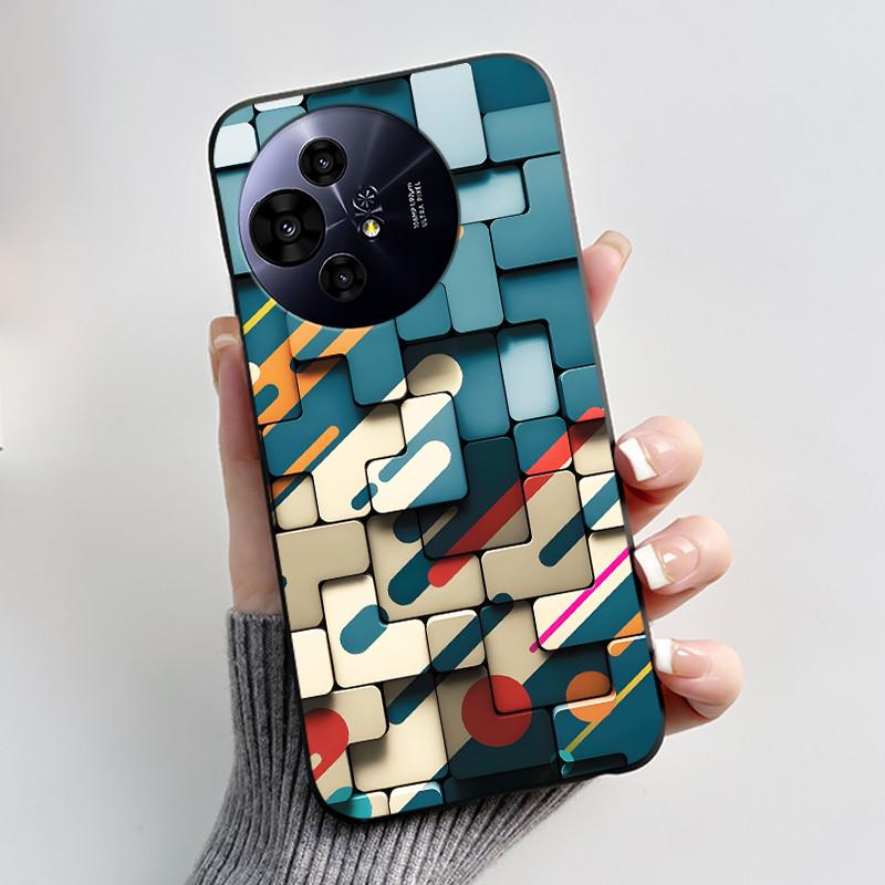 Hülle für TCL 50 NxtPaper 5G / 50 Pro NxtPaper 5G Hülle Luxus Drache Süß Cool Jungen Mädchen Schwarz Matt Weiches Silikon Rückabdeckung